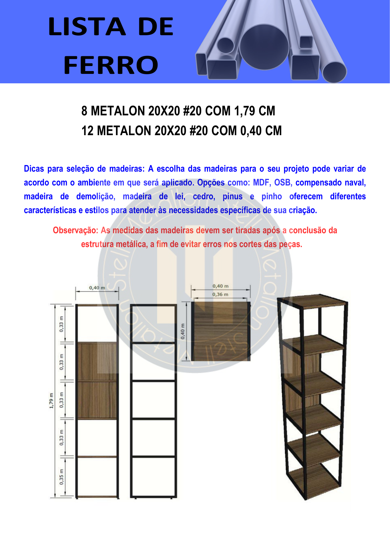 Estantería Slim de Metalón