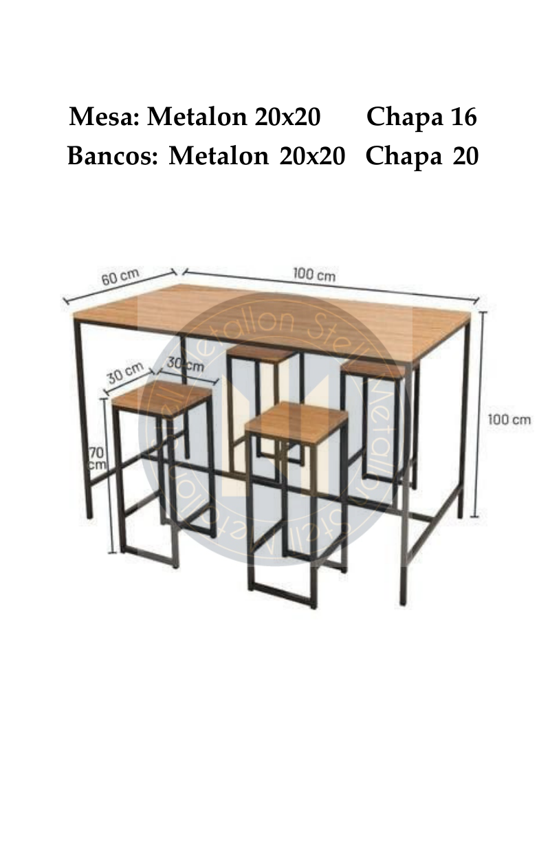 Juego de Mesa y Bancos de Jardín