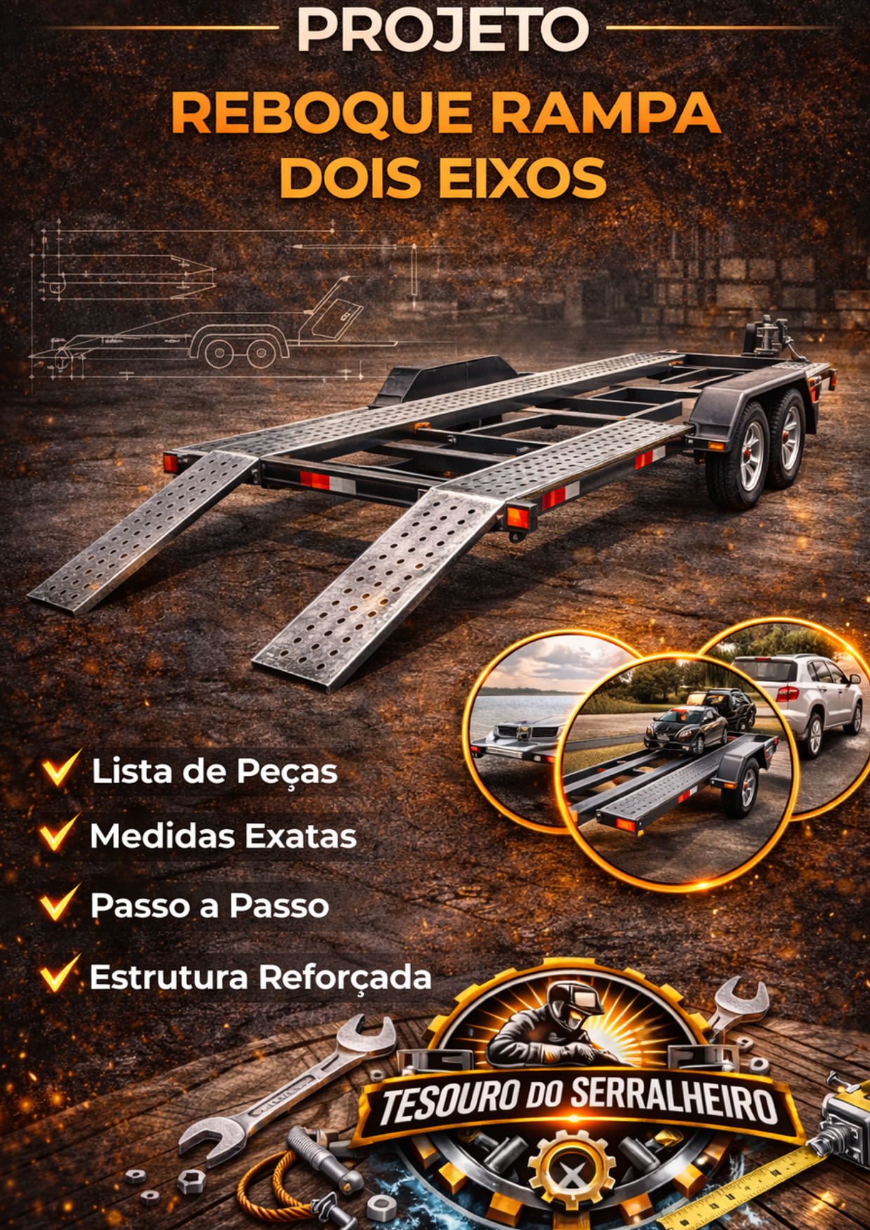 Remolque Plataforma de 2 Ejes