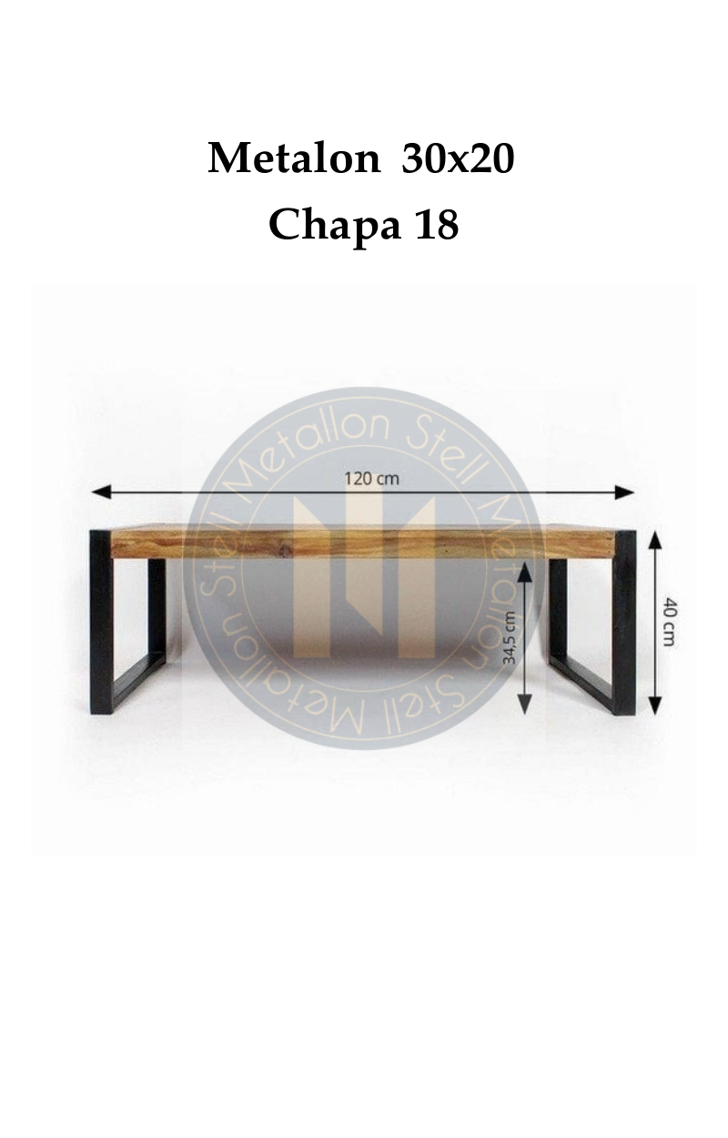 Mesa Auxiliar de Metalón 30x20