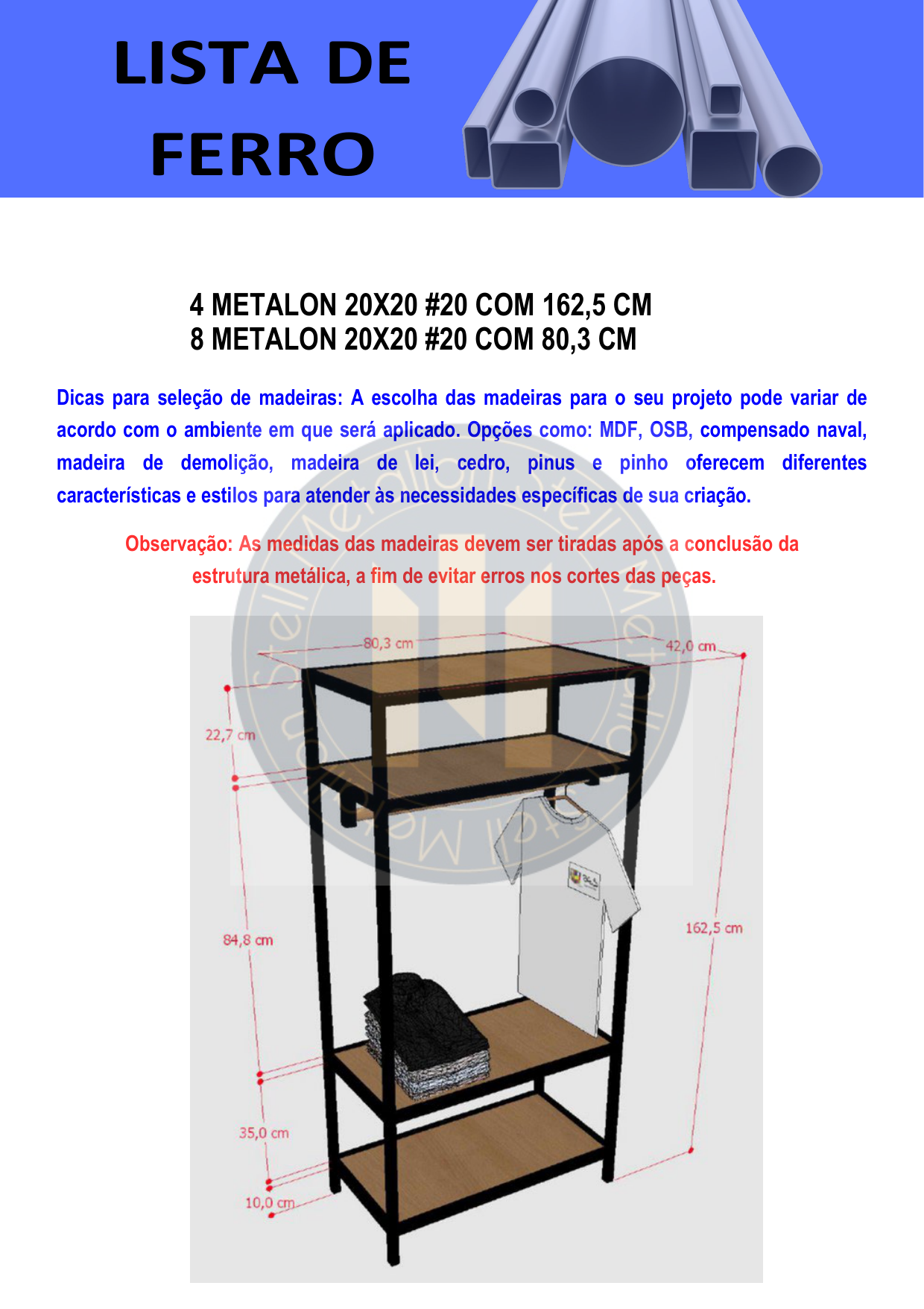 Mesa de Noche Industrial con Estantes