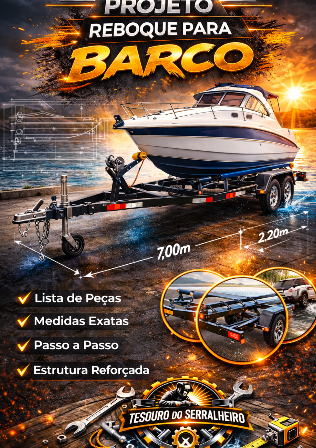 Remolque para Lancha de 4.7m
