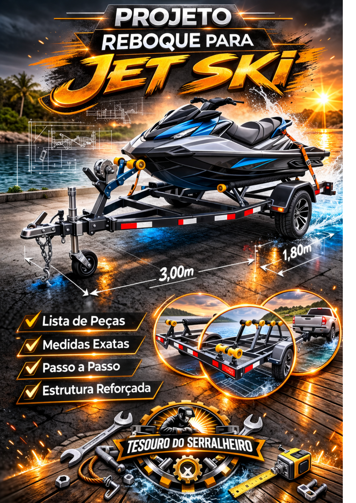 Remolque para Moto de Agua