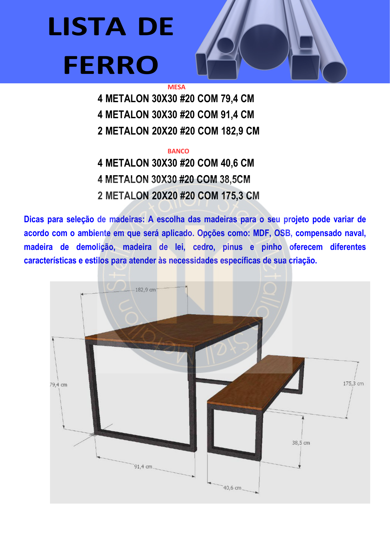 Mesa de Centro con Chapa Expandida