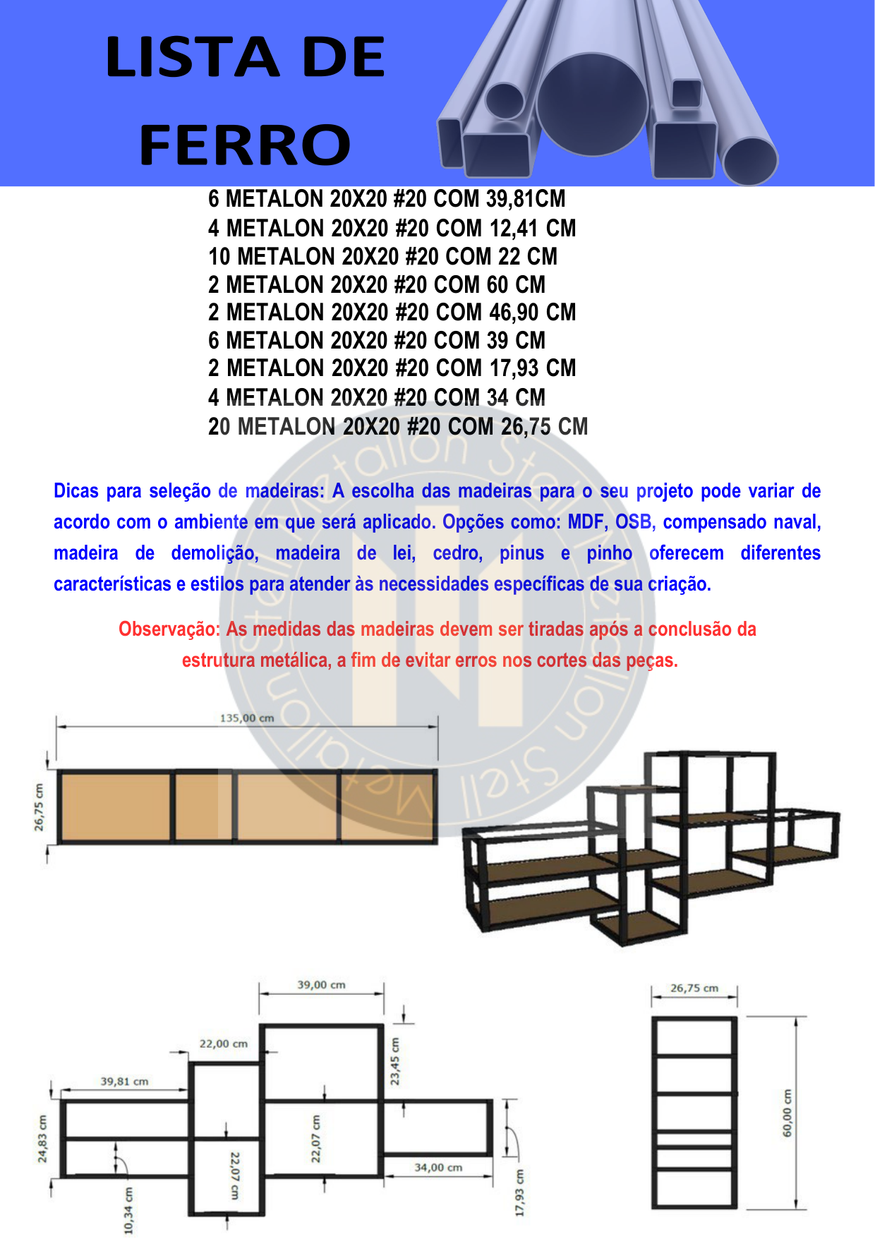 Estante Industrial de 3 Niveles Pesado