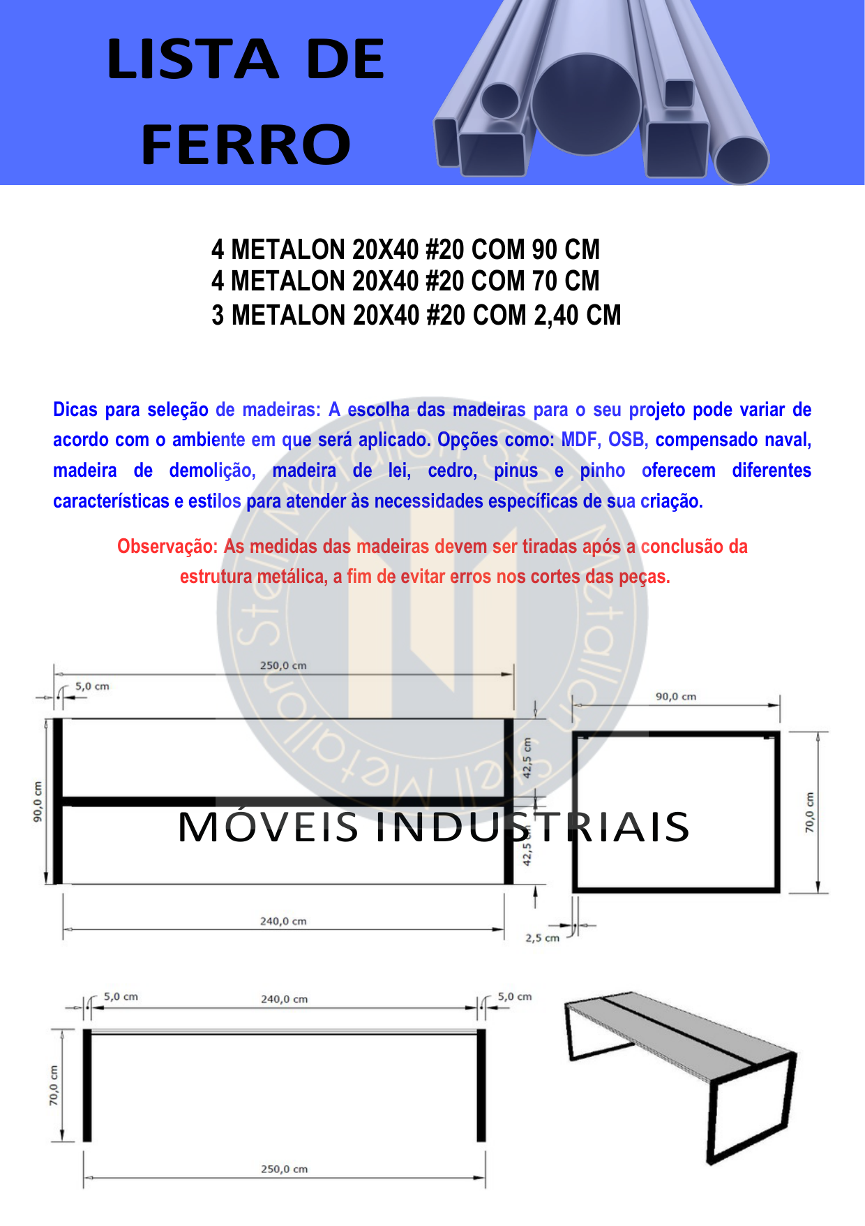 Placard / Armario Abierto Industrial